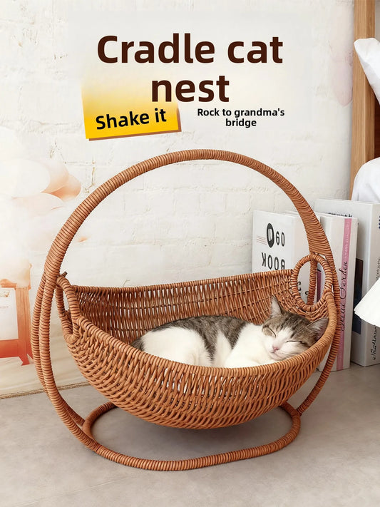 Others Japanese Sle Wier Basket Swinging Cradle Dog Bed Seasons